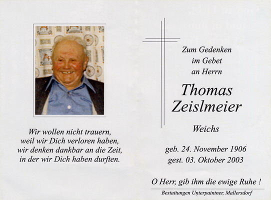 Familie Zeislmeier Thomas Weichs